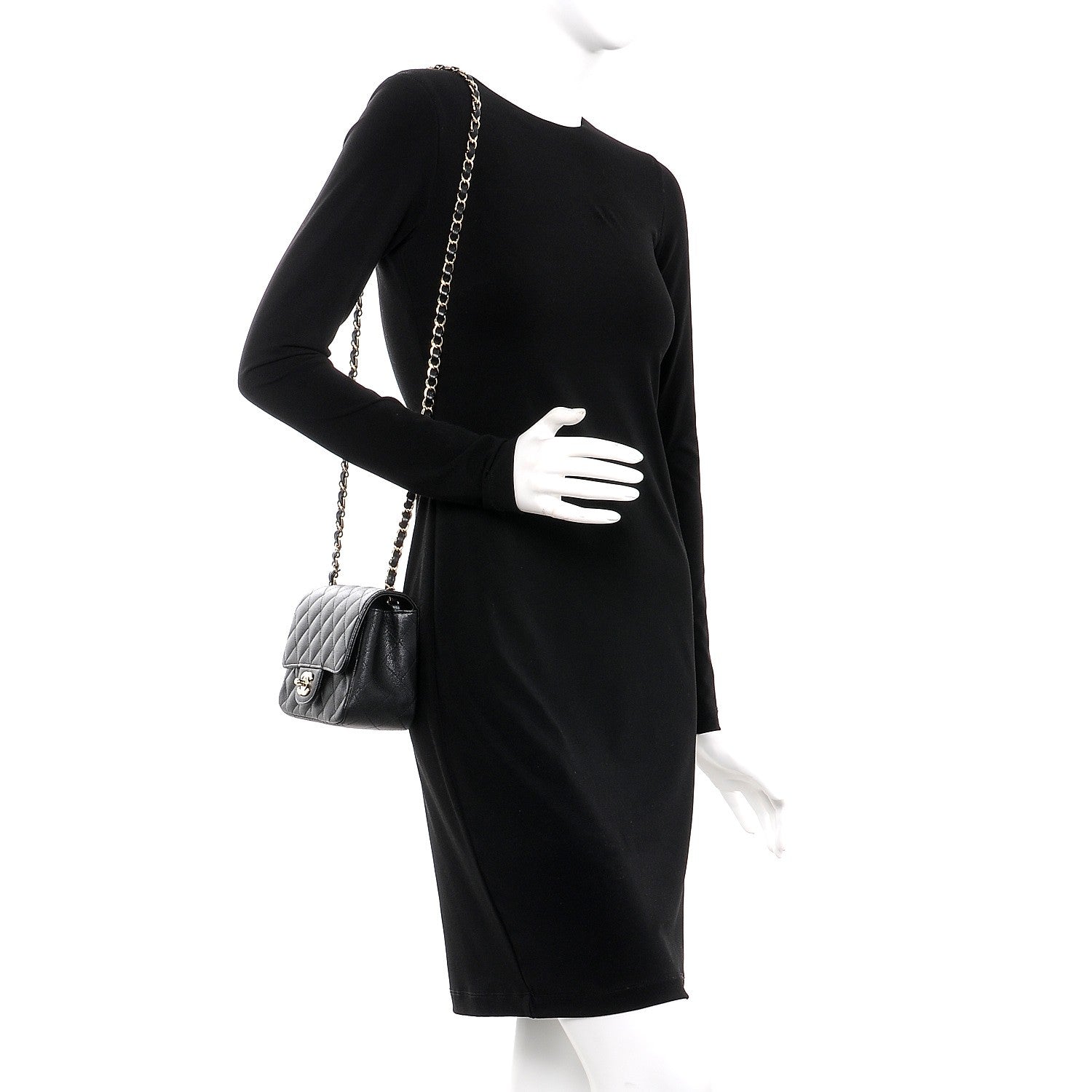 Chanel Caviar Quilted Mini Square Flap Black 2 of 8