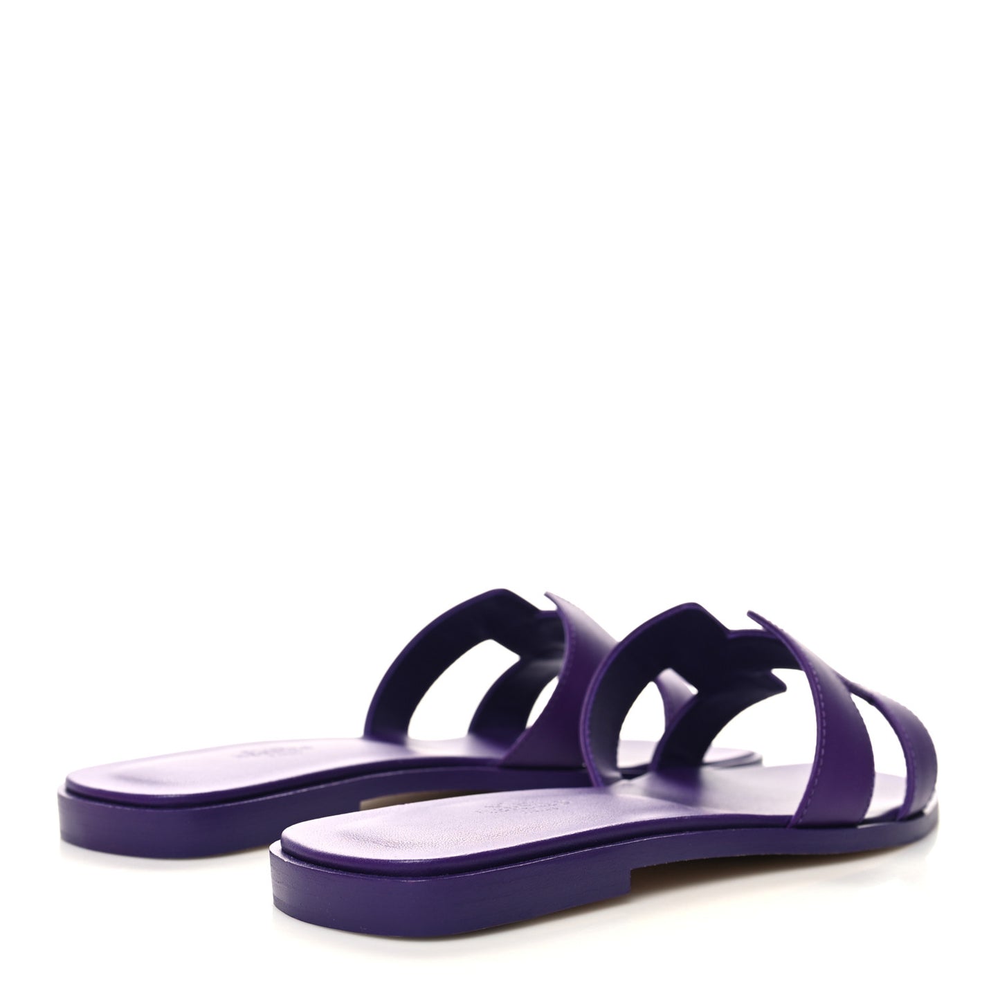 Calfskin Oran Sandals 38.5 Violet Majorette