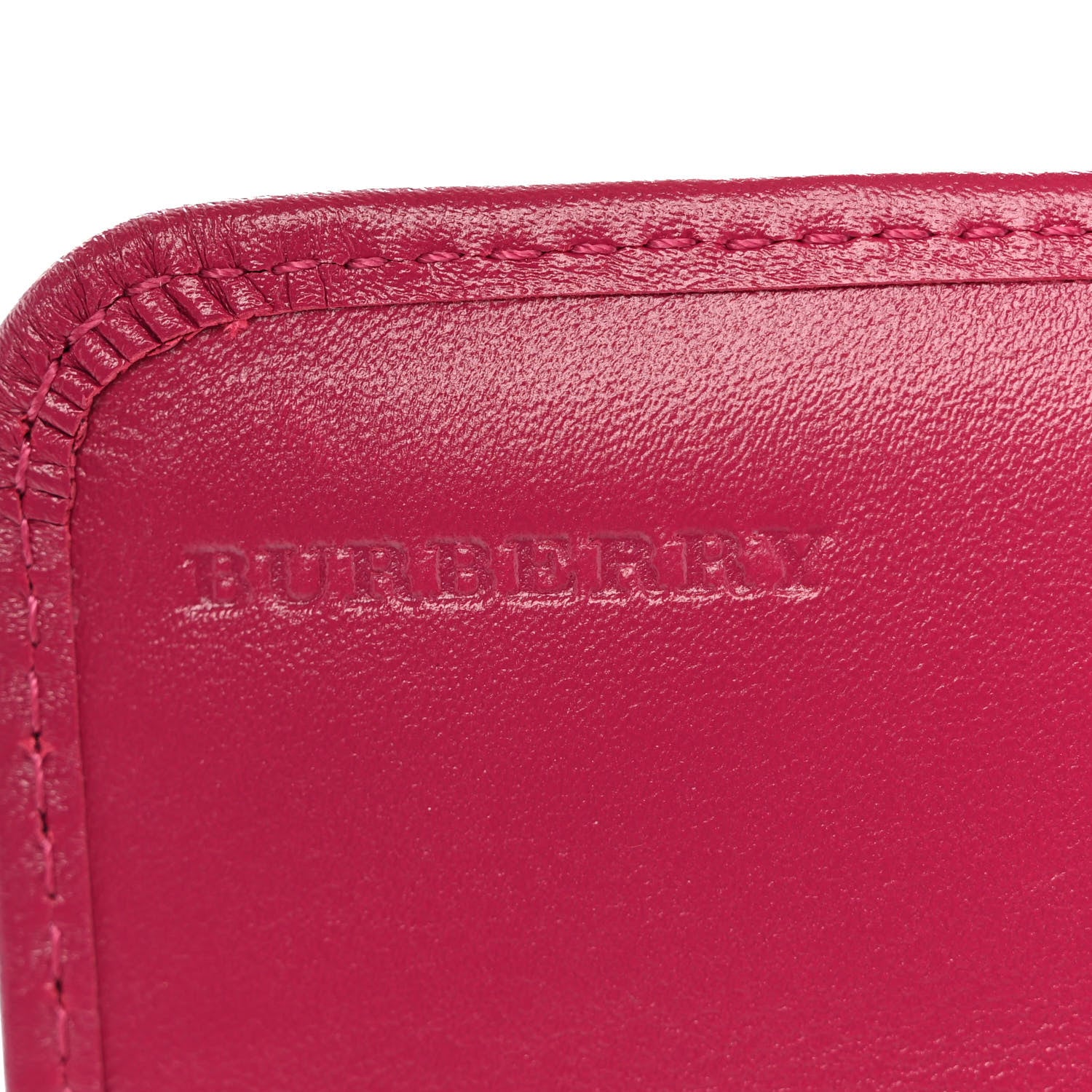 Burberry Haymarket Check Continental Wallet Bright Rhubarb Pink 7 of 10