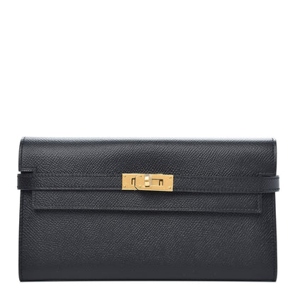 Hermes Epsom Kelly Longue Wallet Black 1 of 8