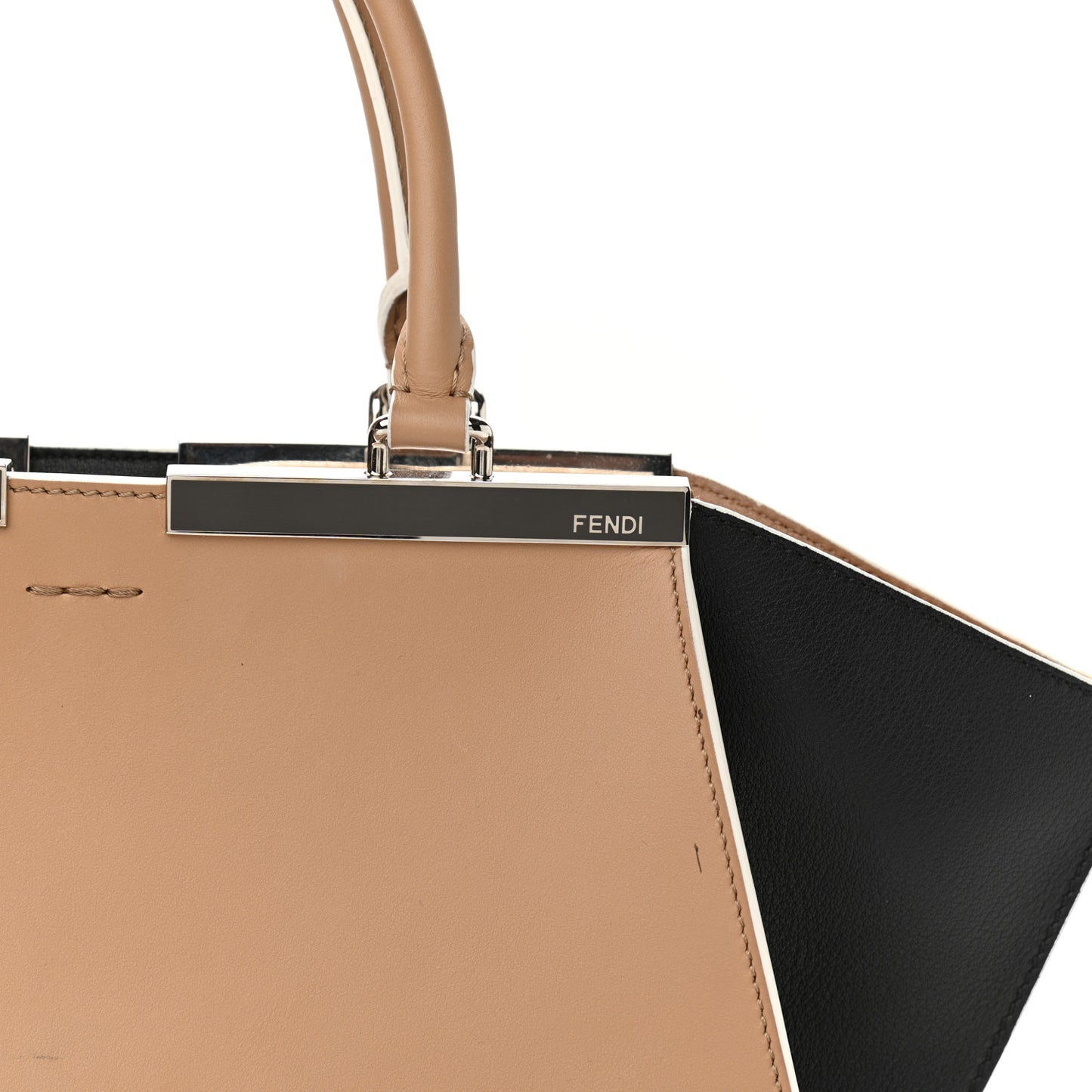 Vitello Baltico Dolce Petite 3Jours Tote Sand Black