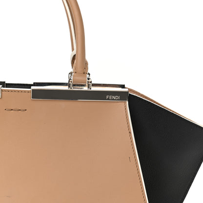 Fendi Vitello Baltico Dolce Petite 3Jours Tote Sand Black 8 of 15