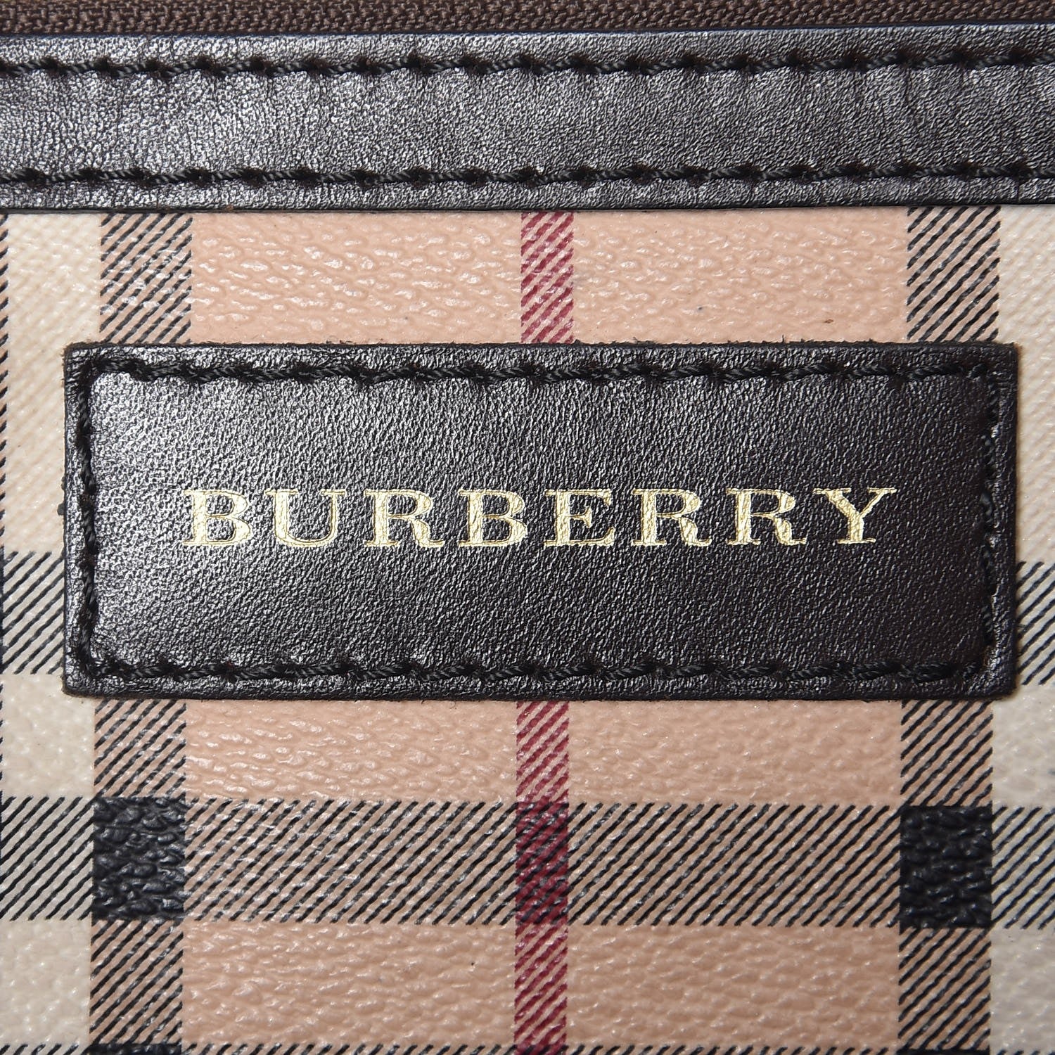 Burberry Haymarket Check Large Canterbury Tote Chocolate 6 of 9