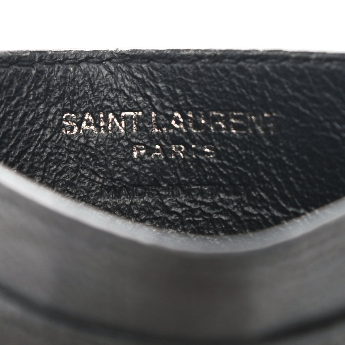 Calfskin Crocodile Embossed Monogram Credit Card Case Black