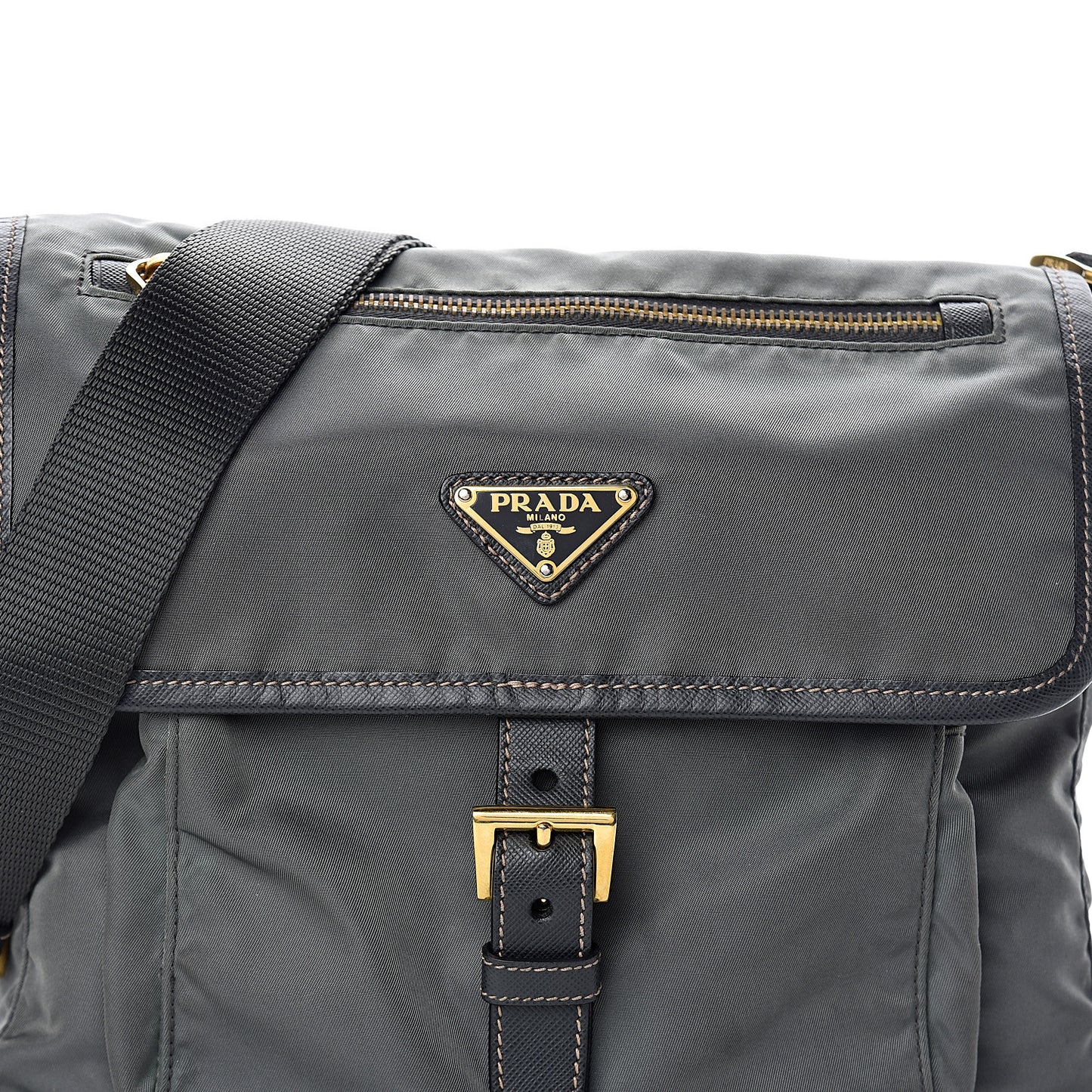 Tessuto Nylon Saffiano Vela Messenger Ardesia
