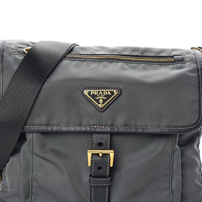 Prada Tessuto Nylon Saffiano Vela Messenger Ardesia 6 of 8