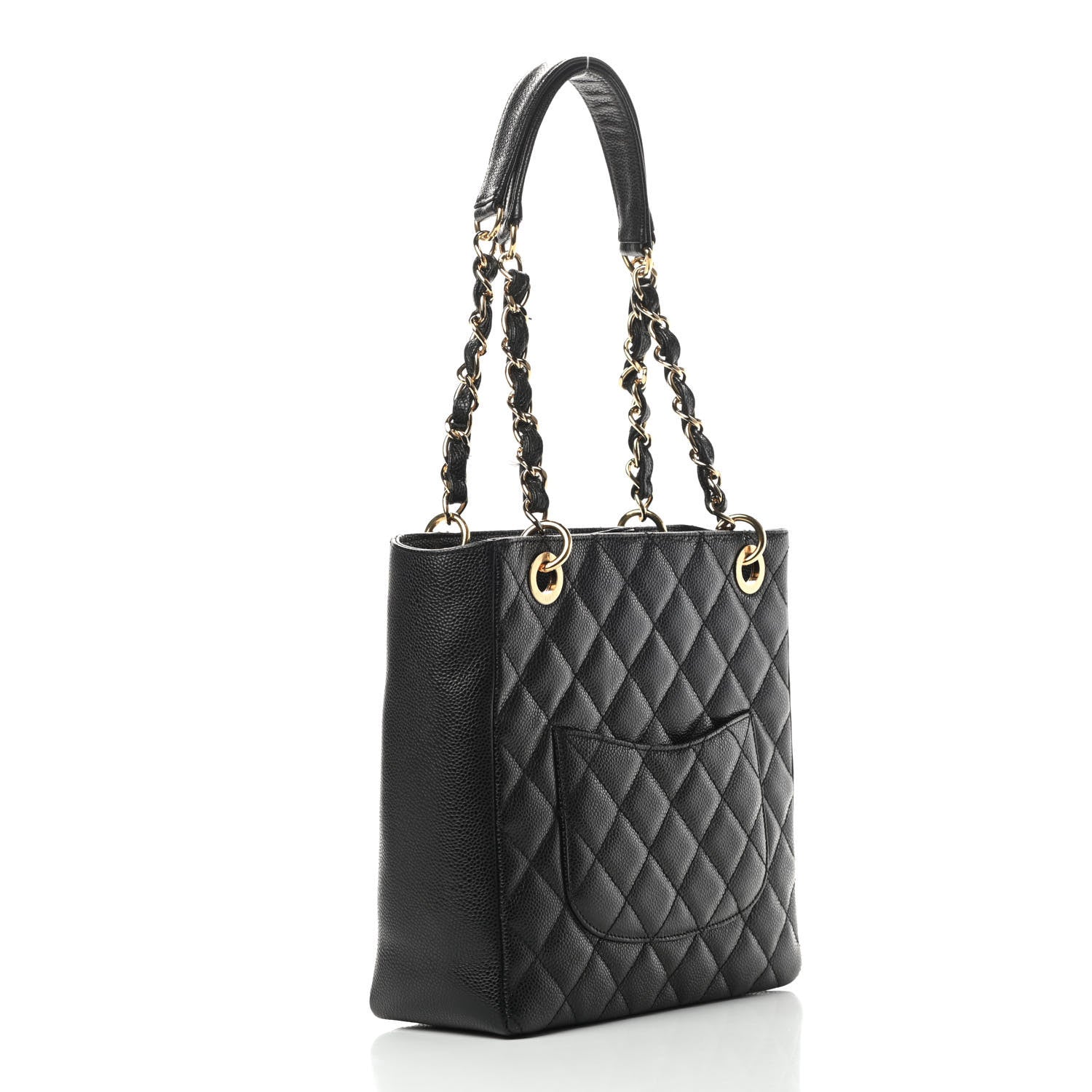 Chanel Caviar Quilted Petit Shopping Tote PST Black 3 of 13