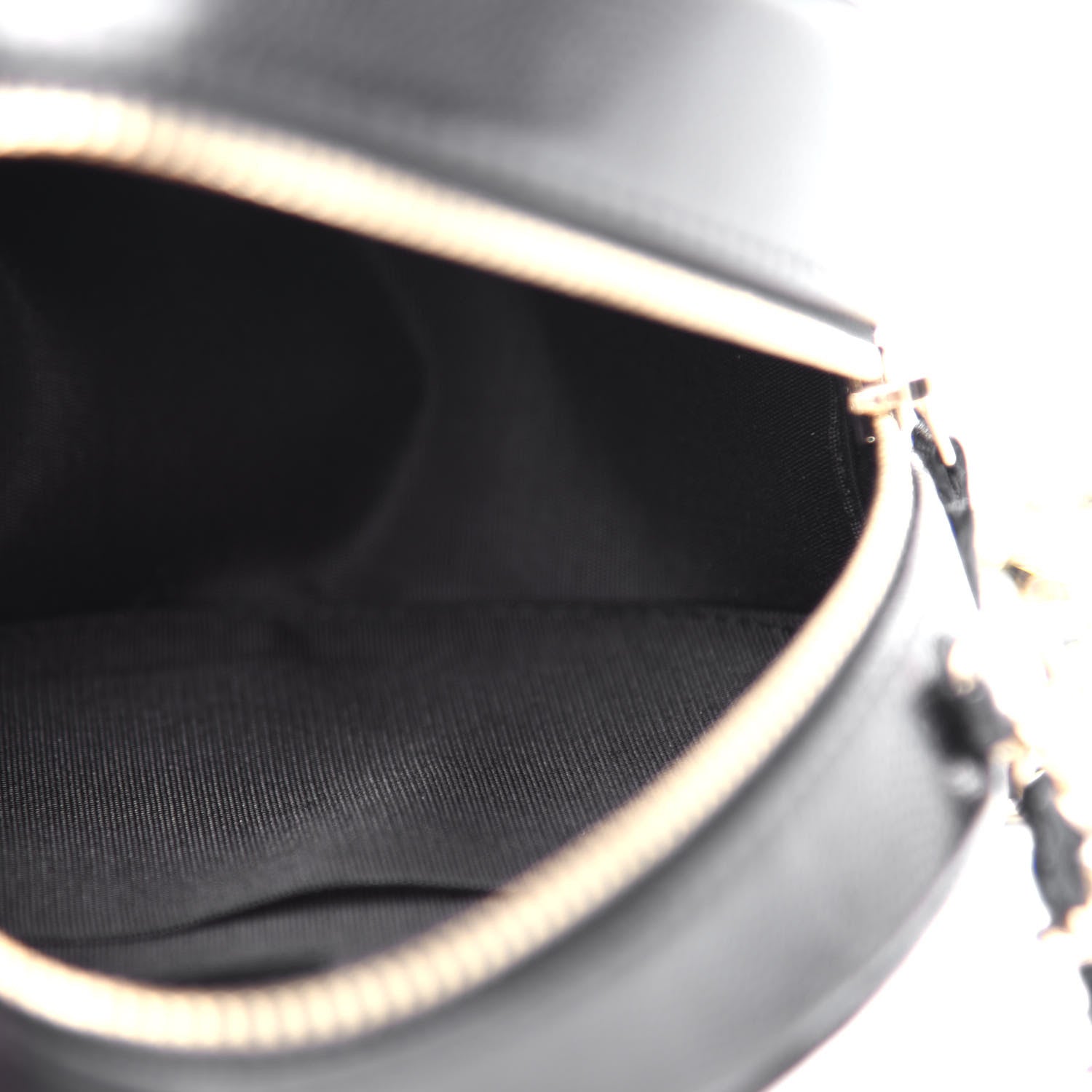Chanel Caviar Quilted French New Wave Round Clutch With Chain Black 5 of 11
