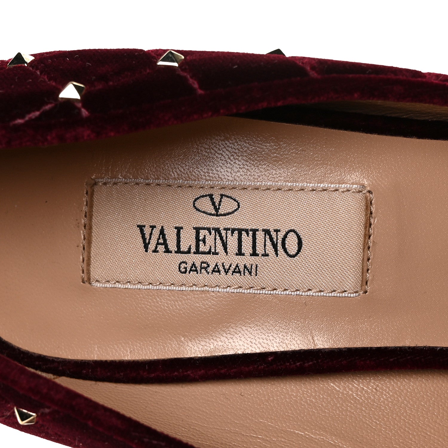 Valentino Garavani Velvet Rockstud Spike 90mm Pumps 35 Rubino 7 of 7