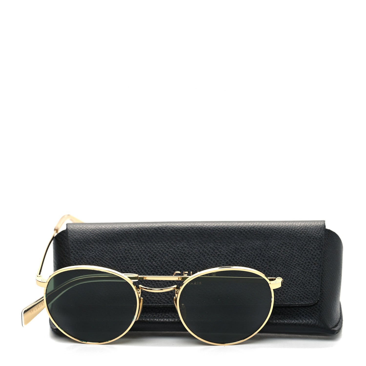 Celine Metal Round Sunglasses CL40100U Gold 8 of 8