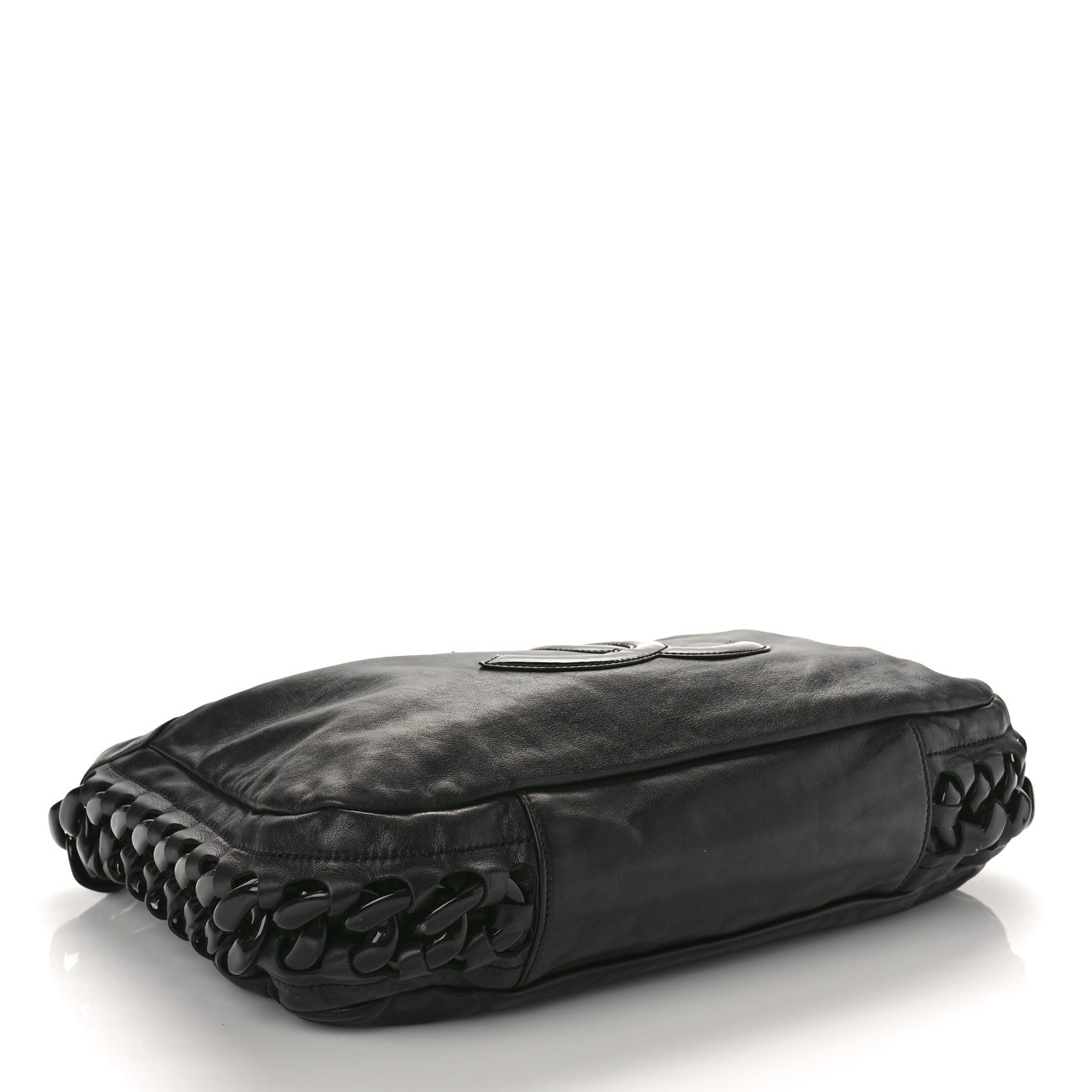 Chanel Calfskin Modern Chain Rhodoid Hobo Black 4 of 9