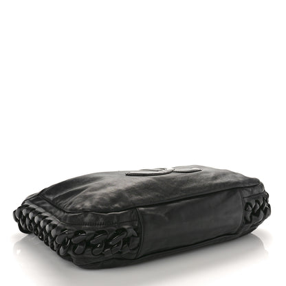 Chanel Calfskin Modern Chain Rhodoid Hobo Black 4 of 9