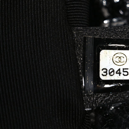 Chanel Tweed Quilted Large Chanel 19 Flap Black Silver Ecru 7 of 10
