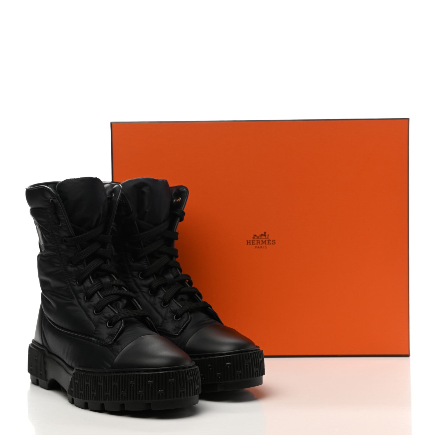Hermes Calfskin Parachute Fresh Ankle Boots 39 Black 9 of 9