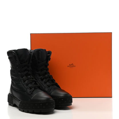Hermes Calfskin Parachute Fresh Ankle Boots 39 Black 9 of 9