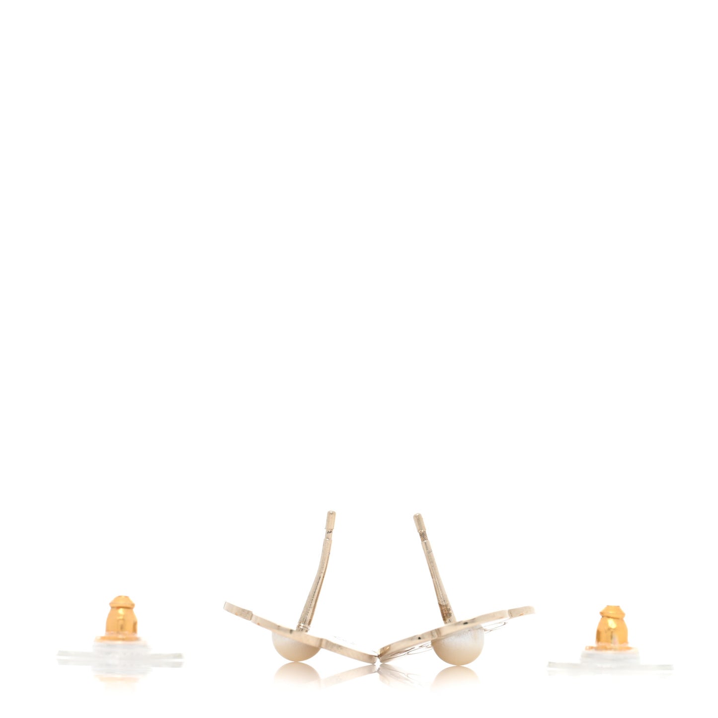 Pearl CC Camellia Earrings Gold