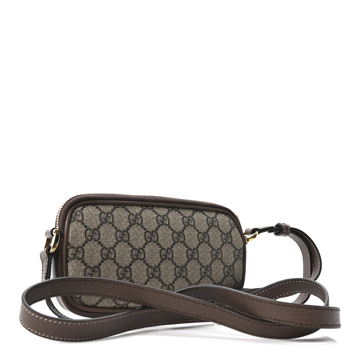 Gucci GG Supreme Monogram Web Mini Ophidia GG Bag Brown 3 of 10