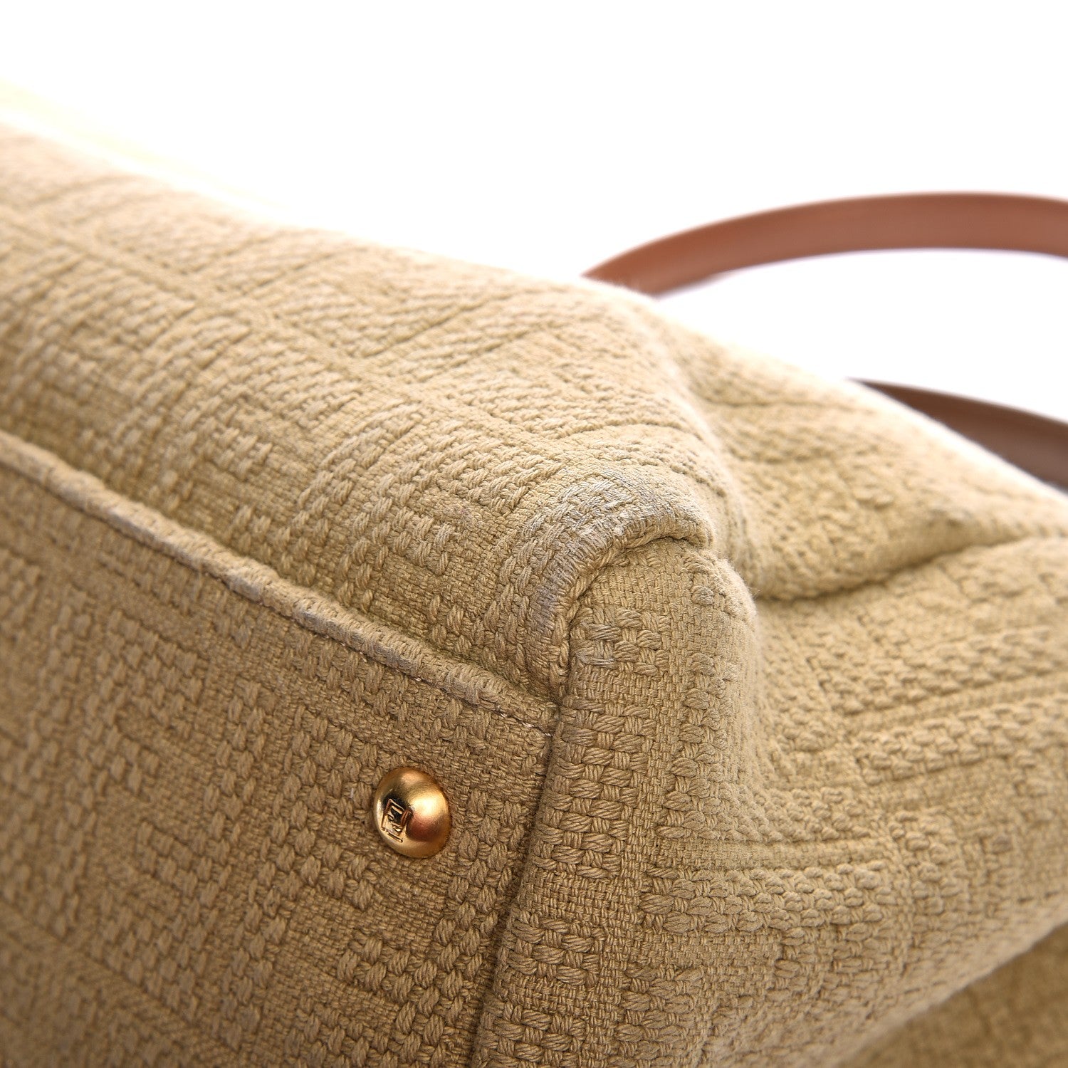 Fendi Corda Zucca Large Peekaboo Iconic Satchel Cognac 10 of 19