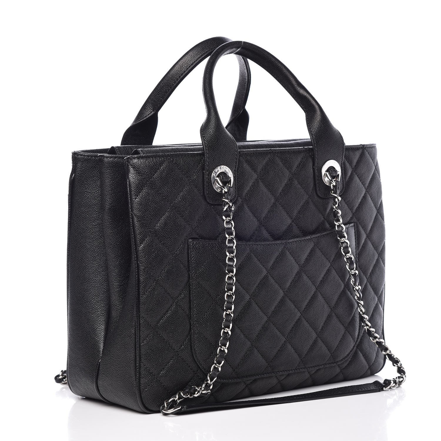 Chanel Caviar Quilted Urban Companion Top Handle Shopping Tote Black 3 of 9