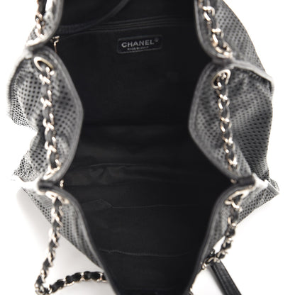 Chanel Calfskin Perforated Up In The Air Tote Black 5 of 11