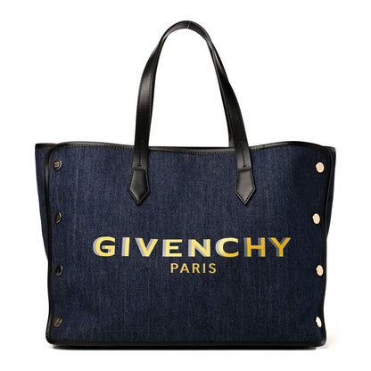 Givenchy Denim Medium Logo Bond Shopper Tote Blue 1 of 10
