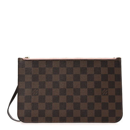 Louis Vuitton Damier Ebene Neverfull MM GM Pochette Rose Ballerine 1 of 10