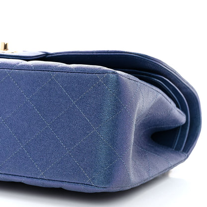Chanel Iridescent Caviar Quilted Jumbo Double Flap Dark Blue 10 of 11