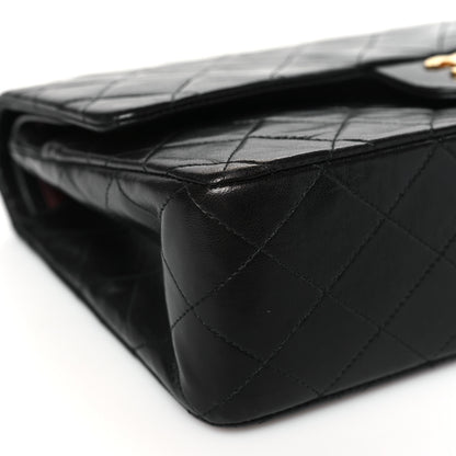 Chanel Lambskin Quilted Medium Double Flap Black 17 of 19