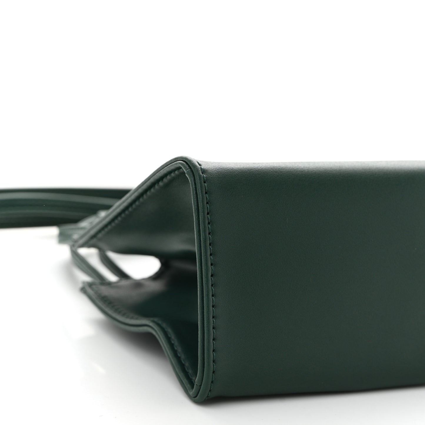 Vegan Leather Small Shopping Bag Dark Olive