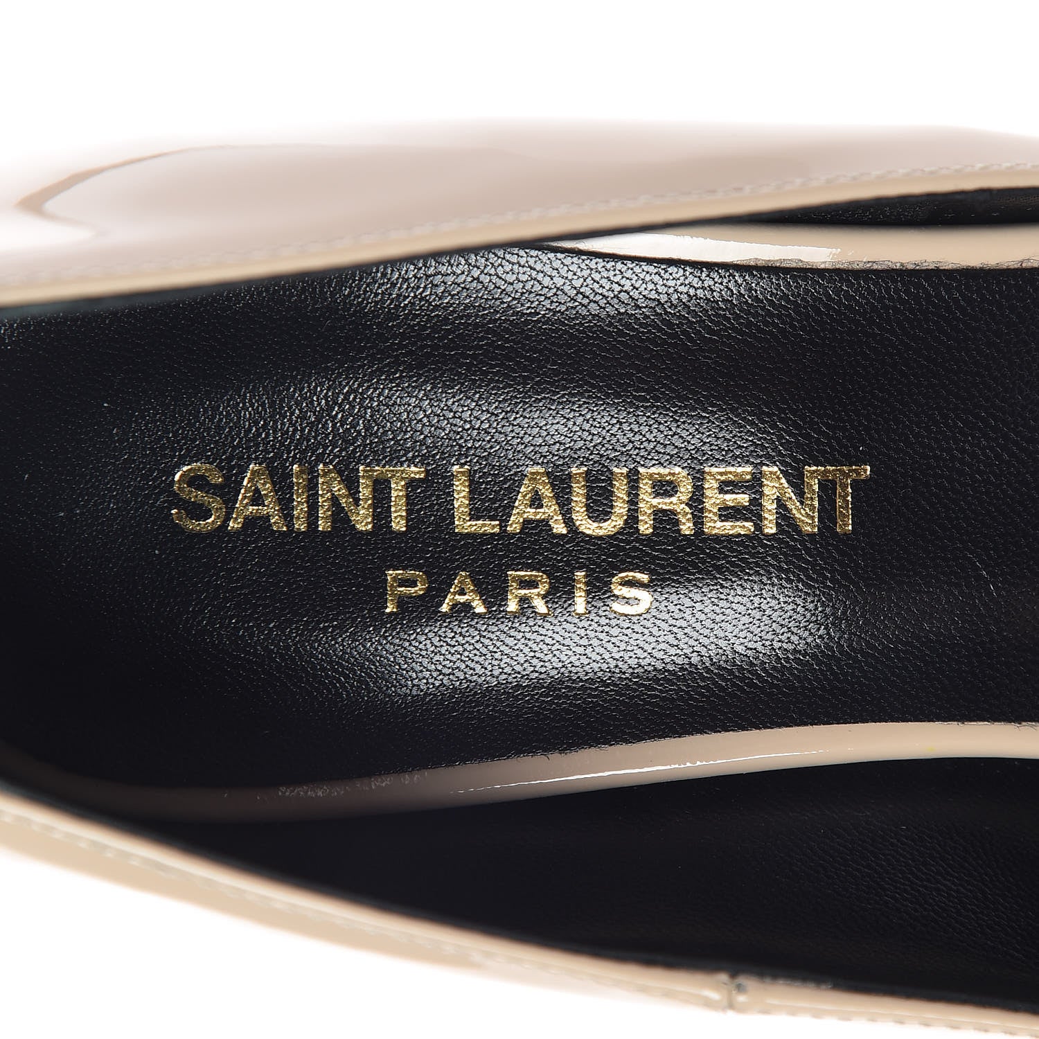 Saint Laurent Patent Janis 105 Platform Pumps 37 Nude Powder 6 of 8