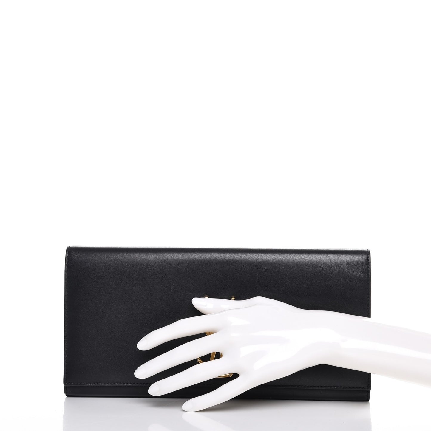 Calfskin Classic Monogram Clutch Black