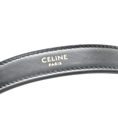 Celine Smooth Calfskin Medium Strap Ava Triomphe Shoulder Bag Black 6 of 10