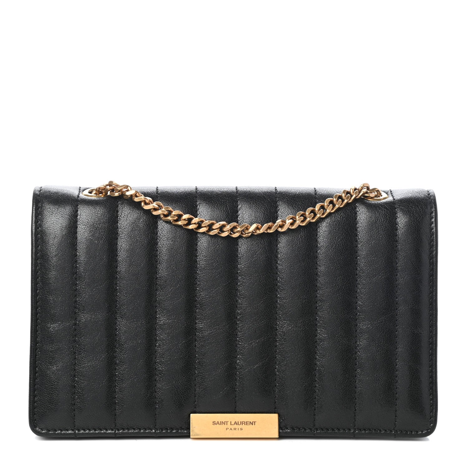 Saint Laurent Lambskin Matelasse Amalia Chain Shoulder Bag Black 1 of 9