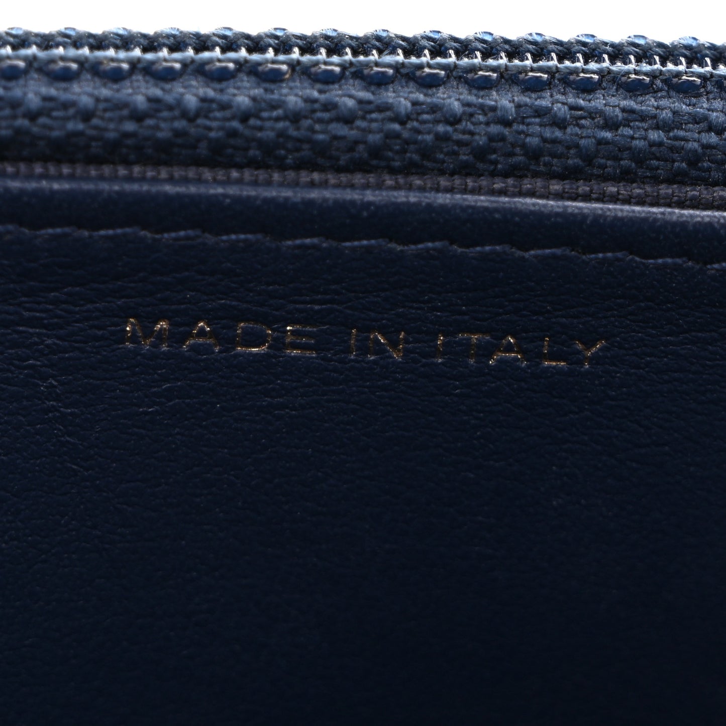 Caviar Quilted Wallet on Chain WOC Navy Blue