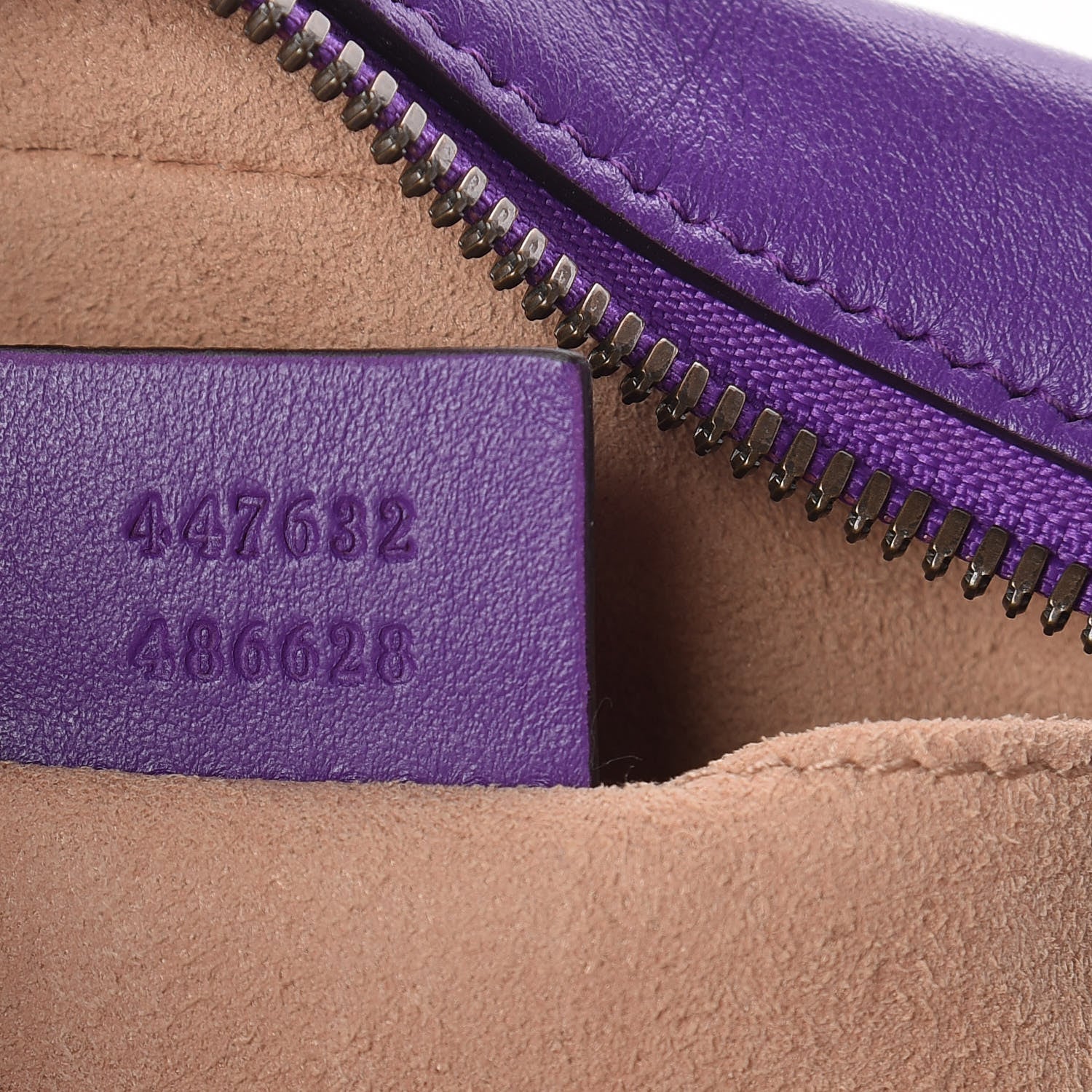 Gucci Calfskin Matelasse Small GG Marmont Chain Shoulder Bag Shine Purple 8 of 11