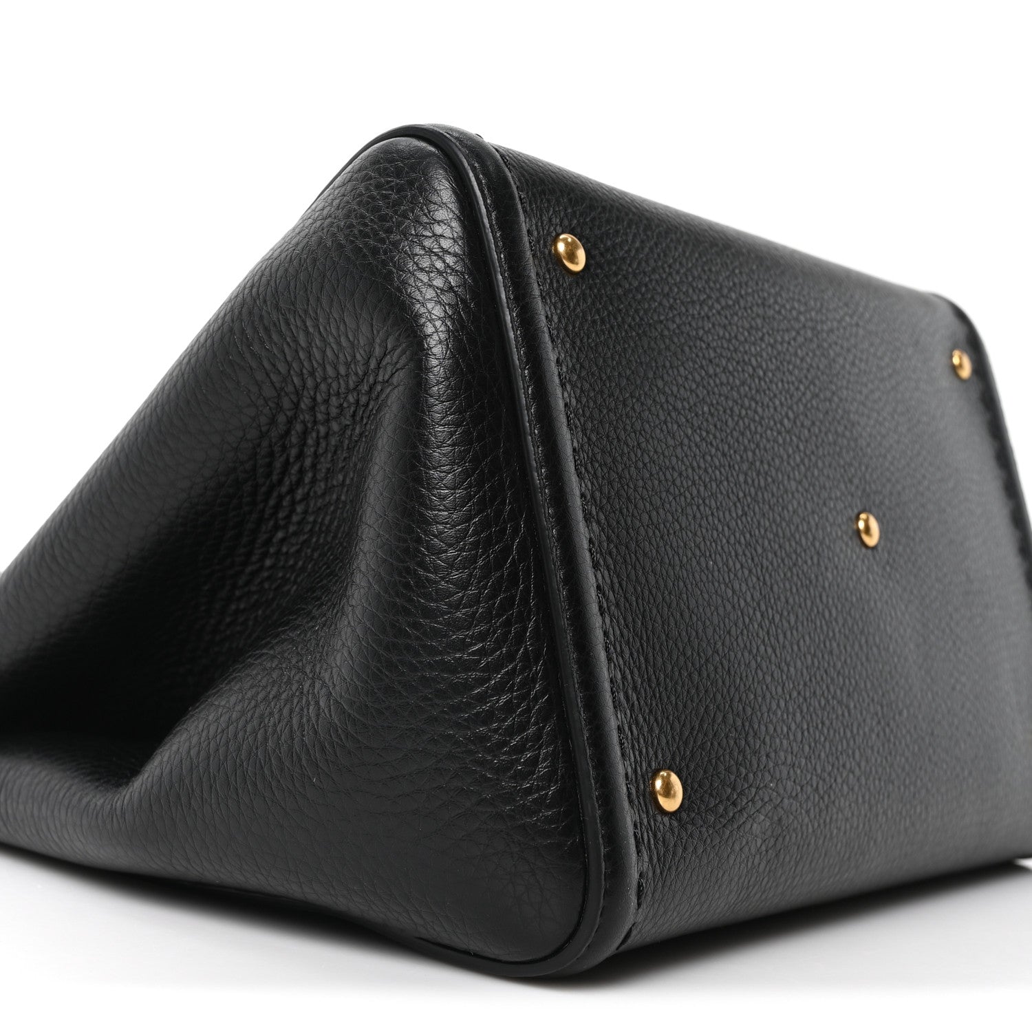 Valentino Garavani Soft Grainy Calfskin Alltime Medium Handbag Black 8 of 9