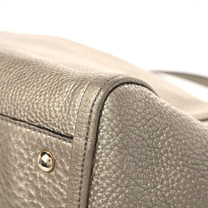 Gucci Metallic Pebbled Calfskin Medium Soho Shoulder Bag Golden Beige 13 of 19