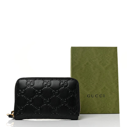 Gucci Guccissima Zip Around Card Case Black 9 of 9