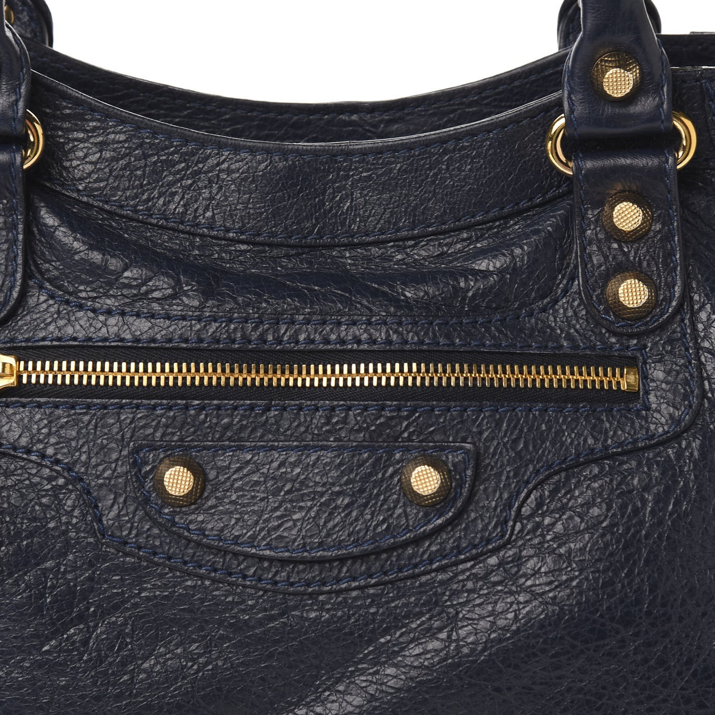 Agneau Giant 12 Gold Hardware Velo Bleu Obscur