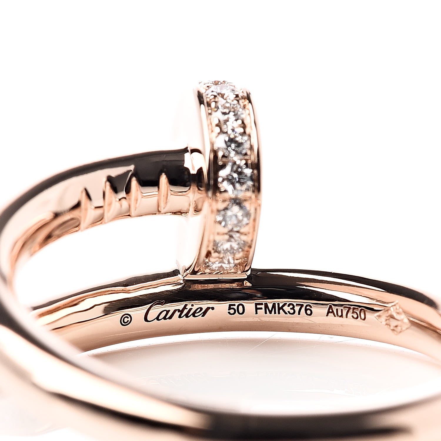 Cartier 18K Pink Gold Diamond Juste Un Clou Ring 50 5.25 4 of 4