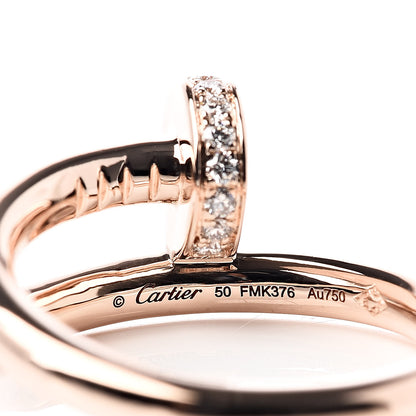 Cartier 18K Pink Gold Diamond Juste Un Clou Ring 50 5.25 4 of 4