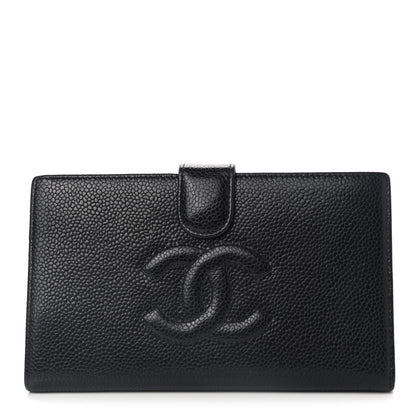 Chanel Caviar Timeless CC French Wallet Black 1 of 10