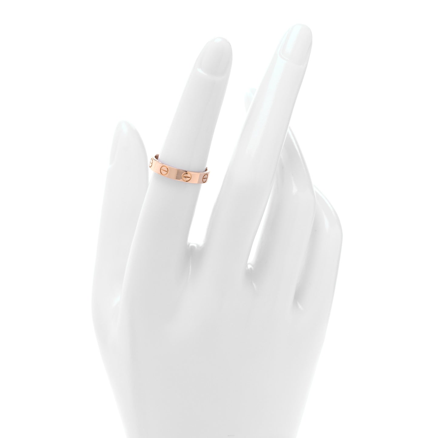 18K Pink Gold 3.5mm LOVE Wedding Band Ring 51 5.75