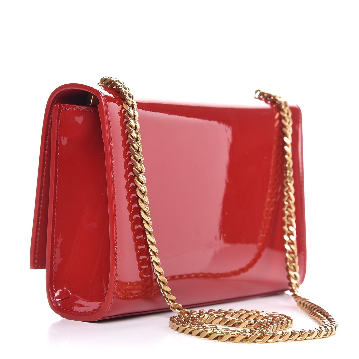 Patent Small Monogram Kate Satchel Red