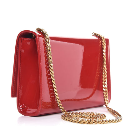Saint Laurent Patent Small Monogram Kate Satchel Red 3 of 7