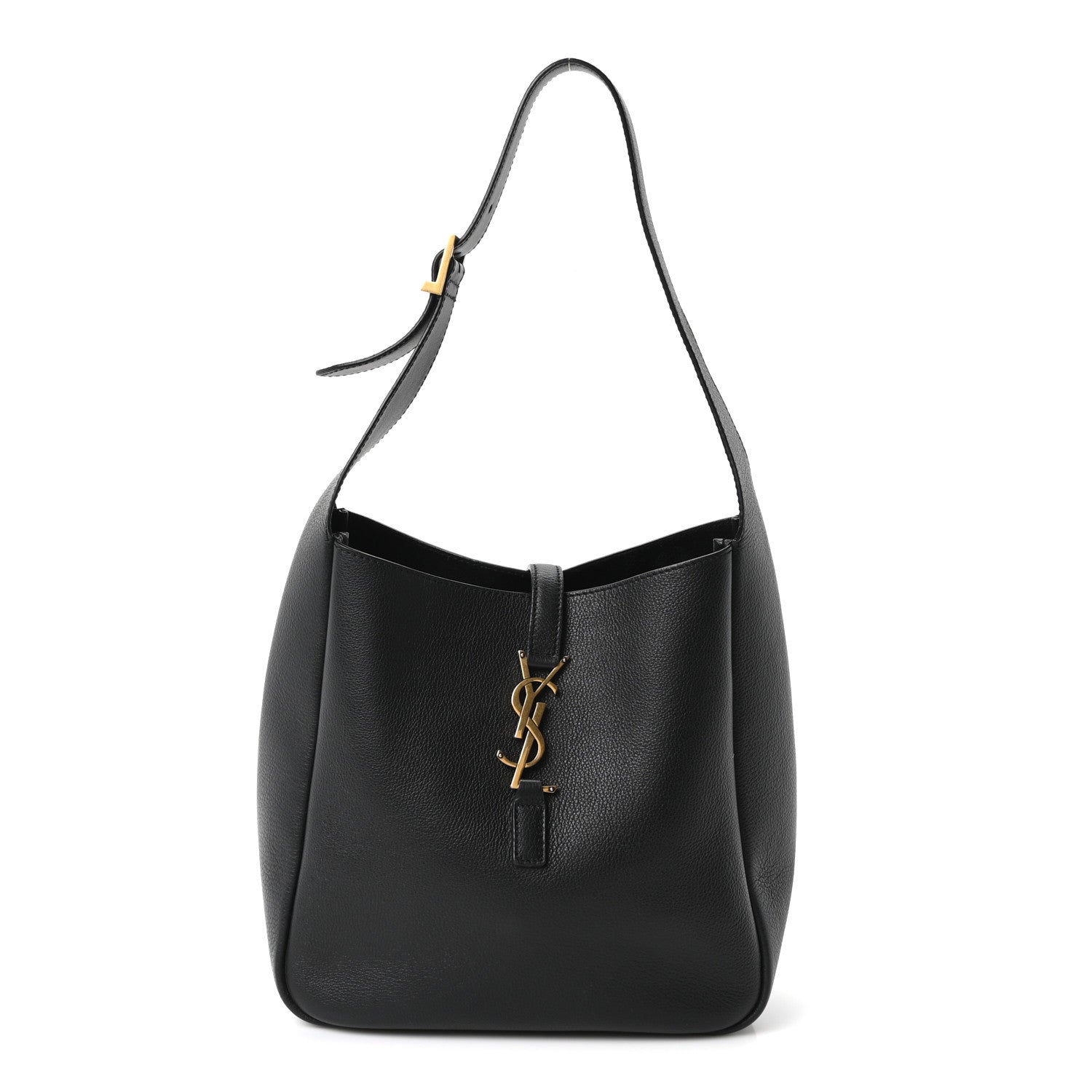 Saint Laurent Smooth Calfskin Small Le 5 A 7 Soft Hobo Black 1 of 10