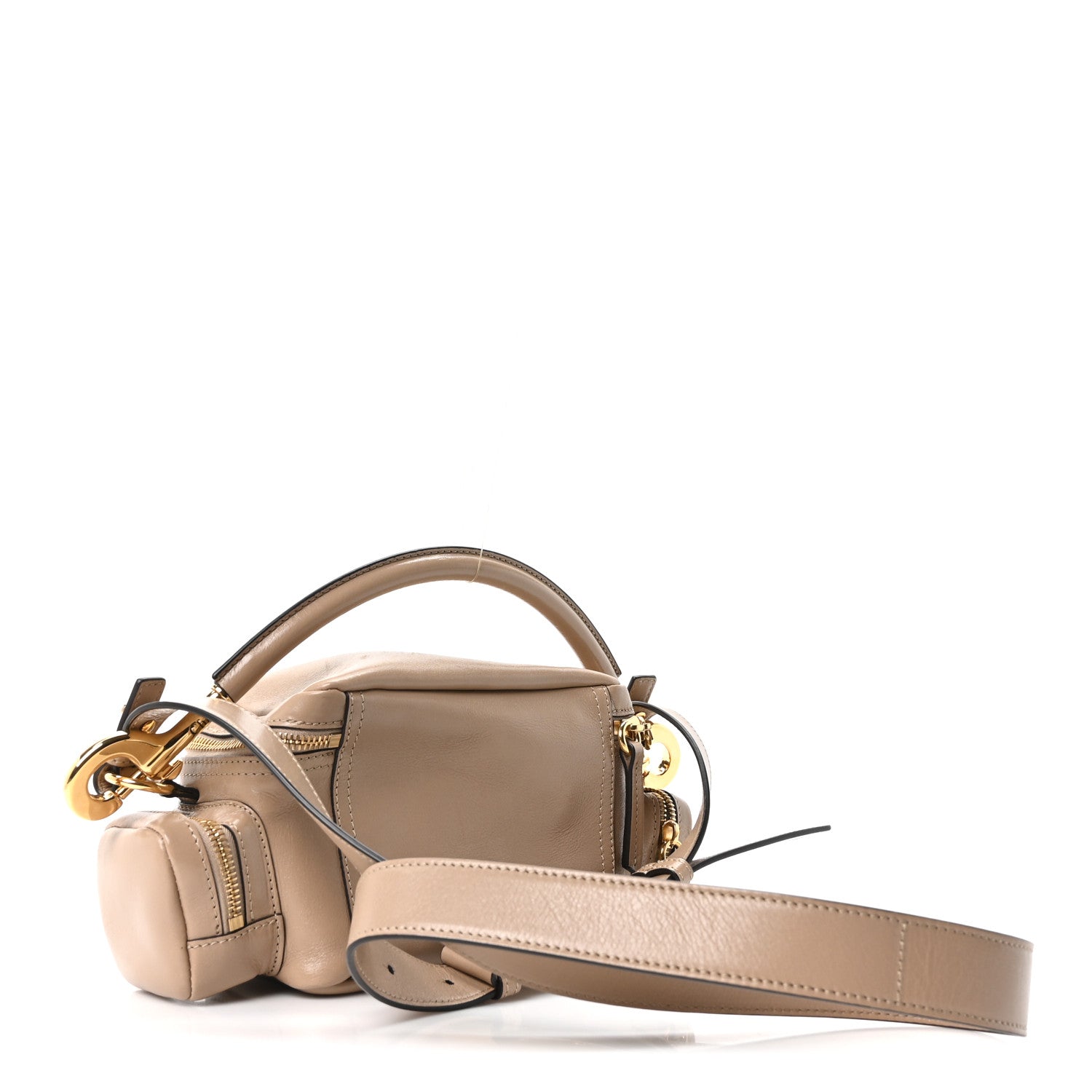 Chloe Shiny Buffalo Small Double Carry Camera Bag Mushroom 3 of 10