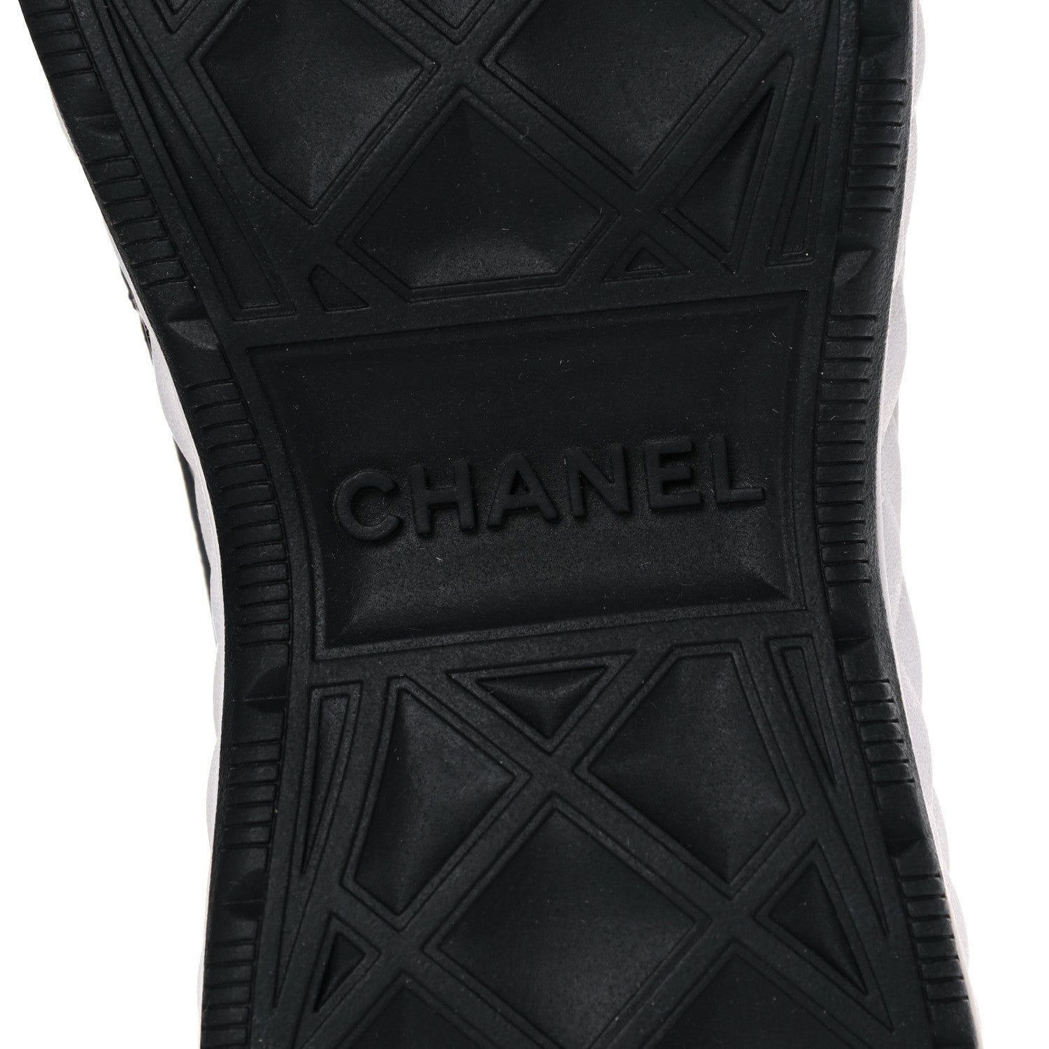Chanel Velvet Calfskin Mixed Fibers CC Sneakers 36.5 Black 6 of 9