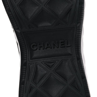 Chanel Velvet Calfskin Mixed Fibers CC Sneakers 36.5 Black 6 of 9