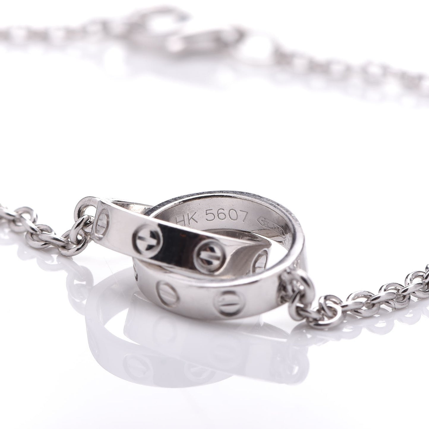 18K White Gold Interlocking LOVE Bracelet